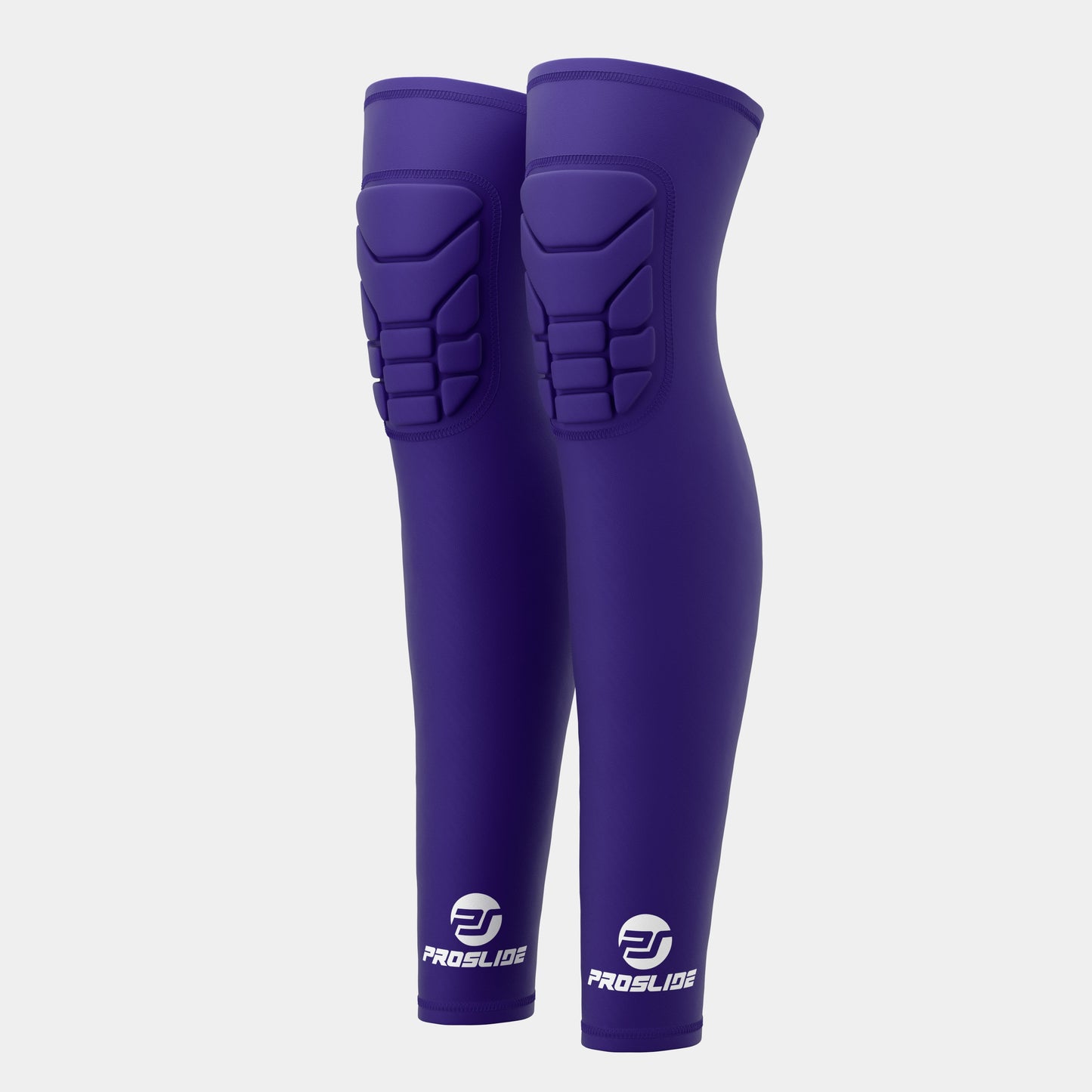2 Pack - ProSlide Padded Compression Knee Sleeves - Purple