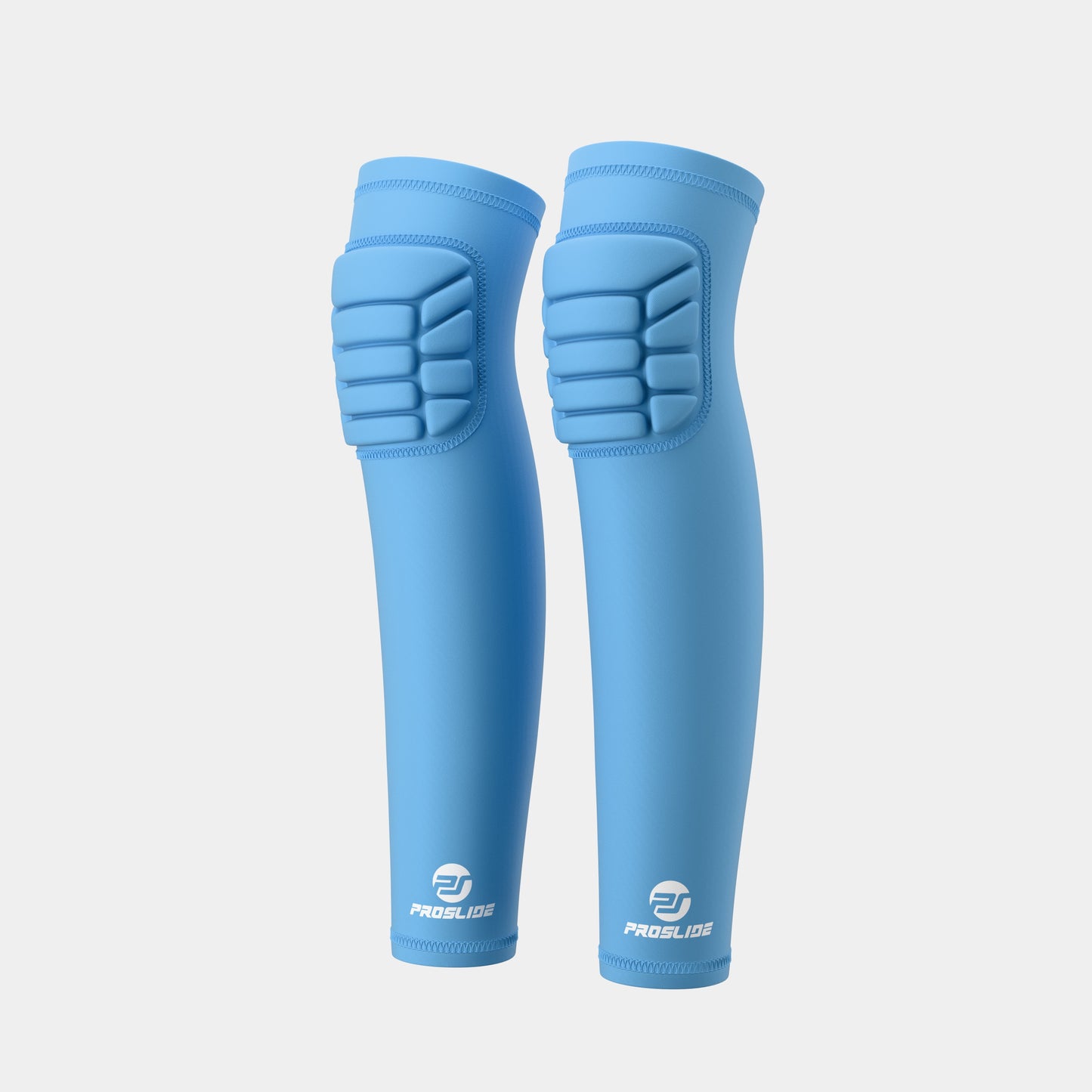 2 Pack - ProSlide Padded Compression Knee Sleeves - Sky Blue