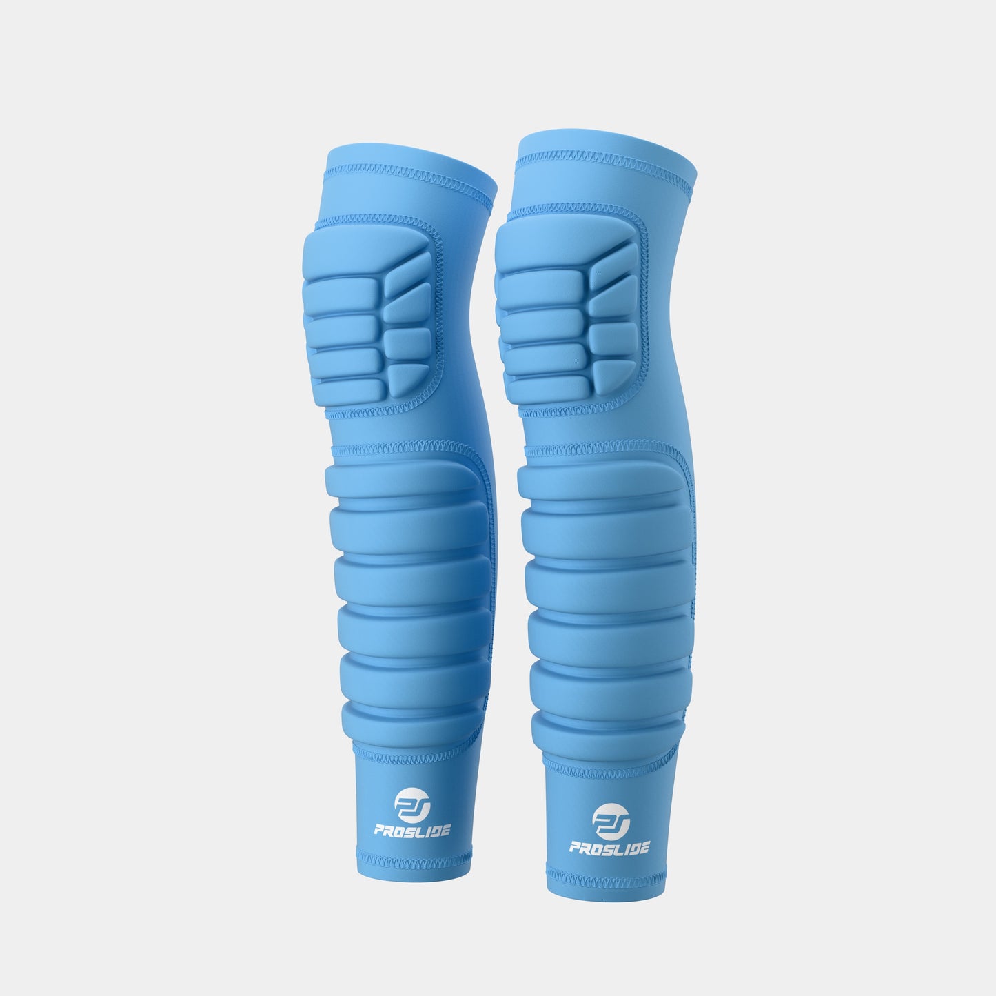 2 Pack - EXTRA Padded Compression Shin and Knee Sleeves - Sky Blue