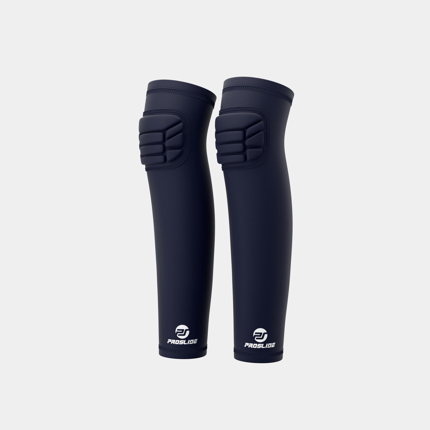 2 Pack - ProSlide Padded Compression Knee Sleeves - Navy Blue