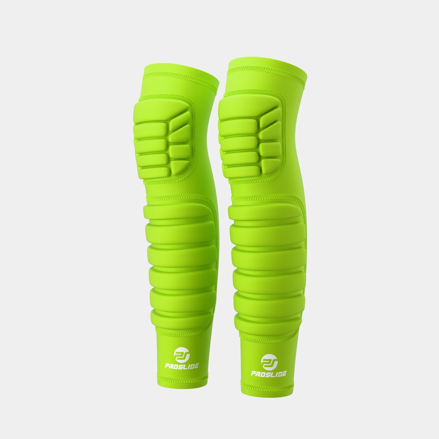 2 Pack - EXTRA Padded Compression Shin and Knee Sleeves - Neon Green