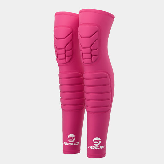 2 Pack - EXTRA Padded Compression Shin and Knee Sleeves - Pink