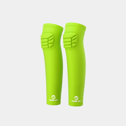 2 Pack - ProSlide Padded Compression Knee Sleeves - Neon Green