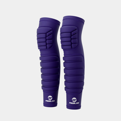 2 Pack - EXTRA Padded Compression Shin and Knee Sleeves - Purple