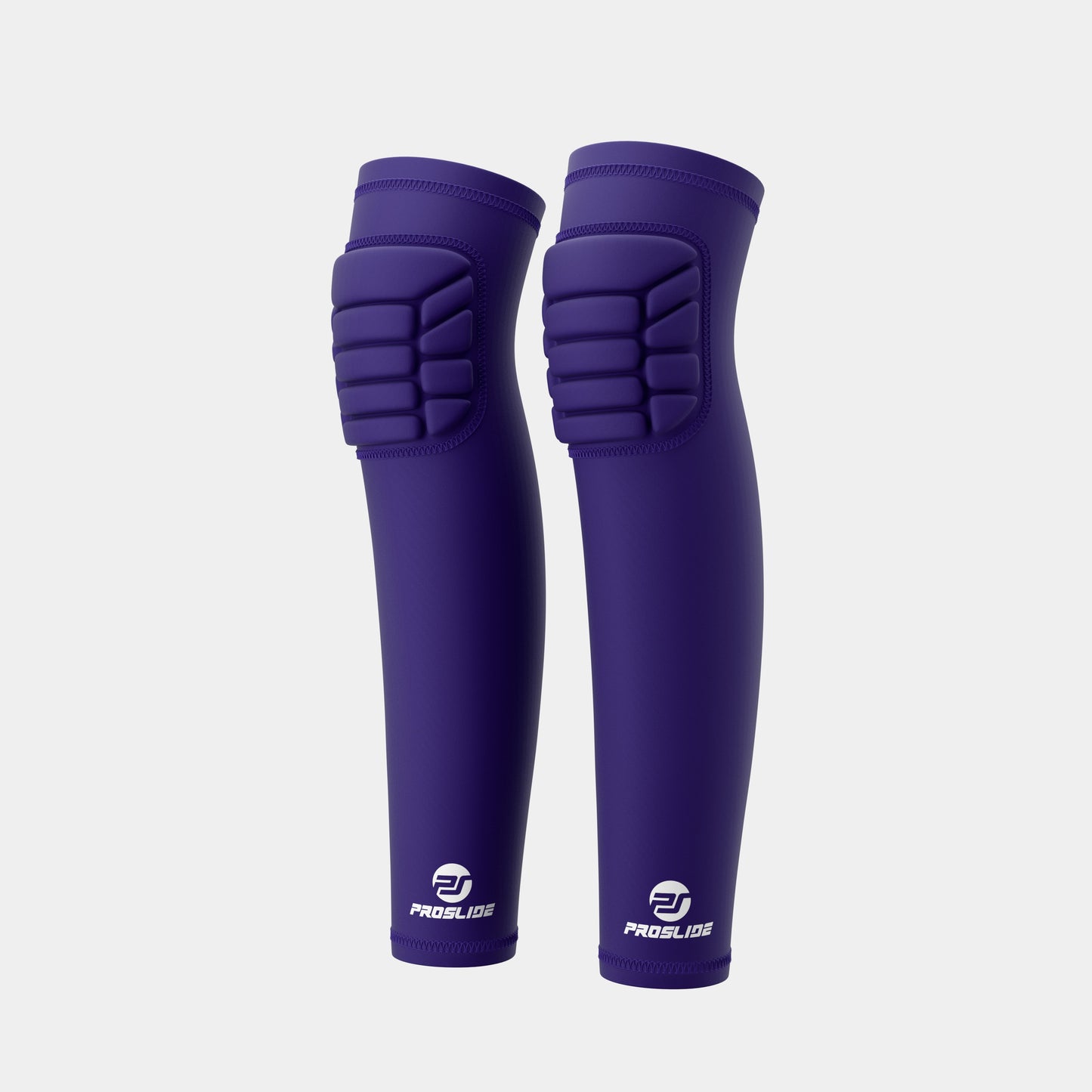 2 Pack - ProSlide Padded Compression Knee Sleeves - Purple