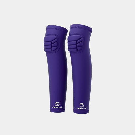 2 Pack - ProSlide Padded Compression Knee Sleeves - Purple