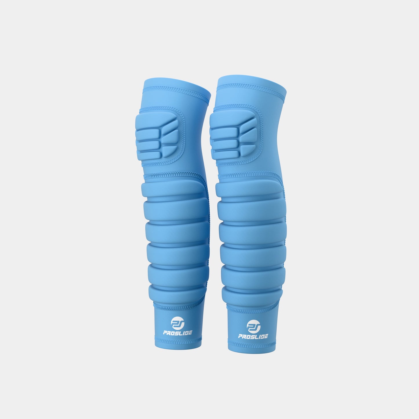 2 Pack - EXTRA Padded Compression Shin and Knee Sleeves - Sky Blue