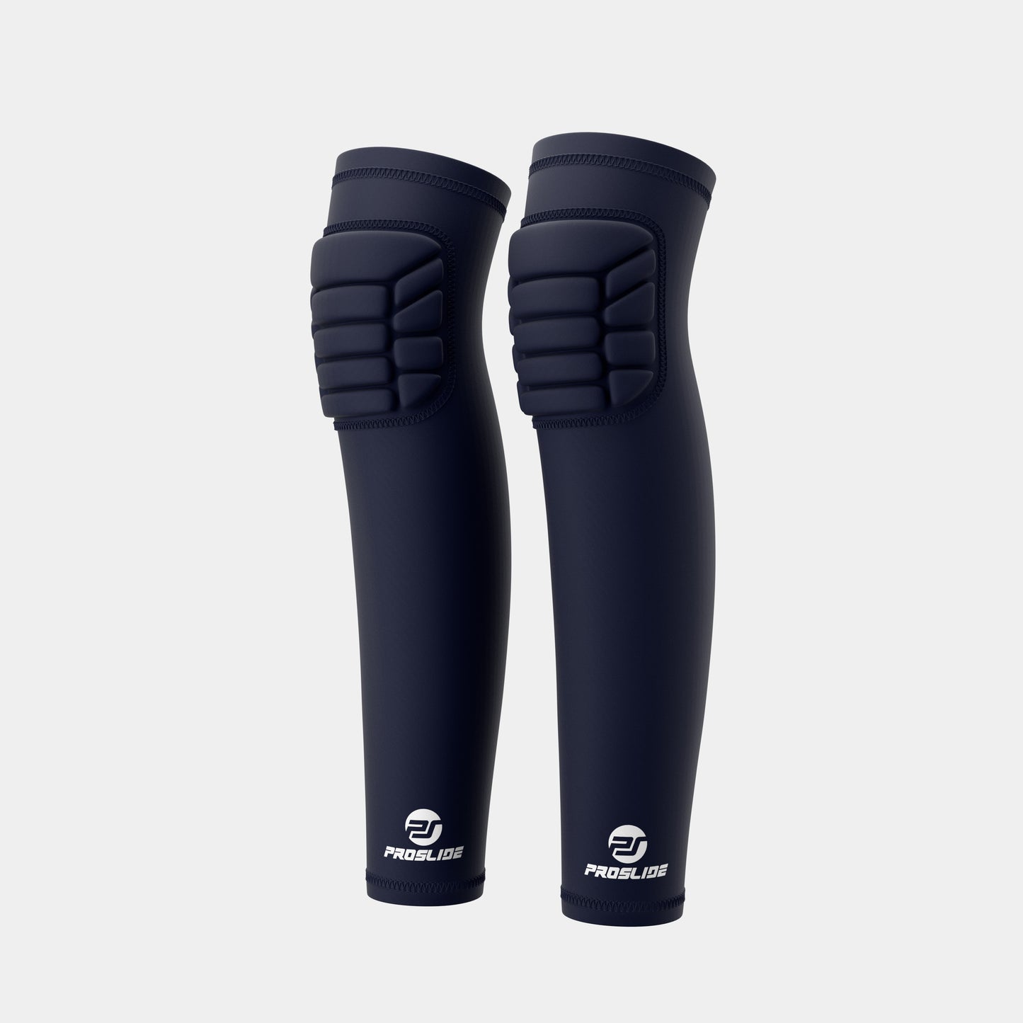 2 Pack - ProSlide Padded Compression Knee Sleeves - Navy Blue