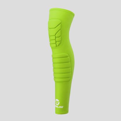 ProSlide EXTRA Padded Compression Shin and Knee Sleeve - Neon Green